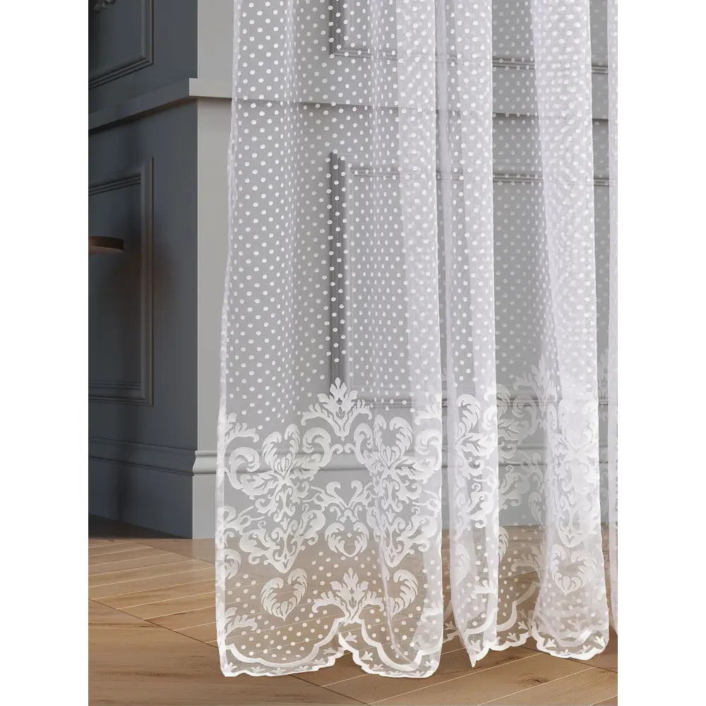 Фото 2 Тюль на шторной ленте At Home Кингу-108 300x250 см цвет белый Фото 2 Тюль на шторной ленте At Home Кингу-108 300x250 см цвет белый