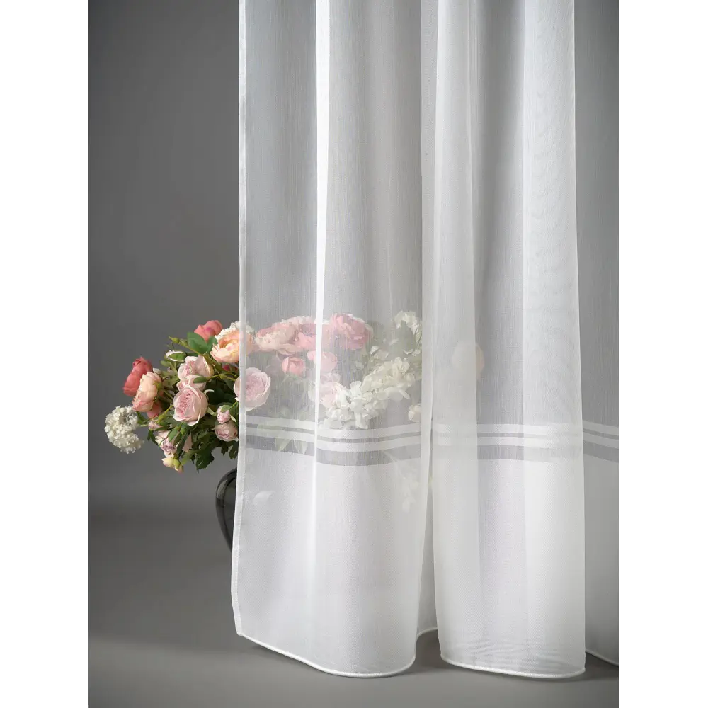 Фото 6 Тюль на шторной ленте AT Home Долаи-175 300x260 см цвет белый серый