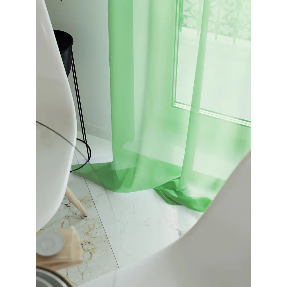 Фото 3 Тюль на шторной ленте At Home Лурано 150x280 см цвет зеленый Фото 3 Тюль на шторной ленте At Home Лурано 150x280 см цвет зеленый