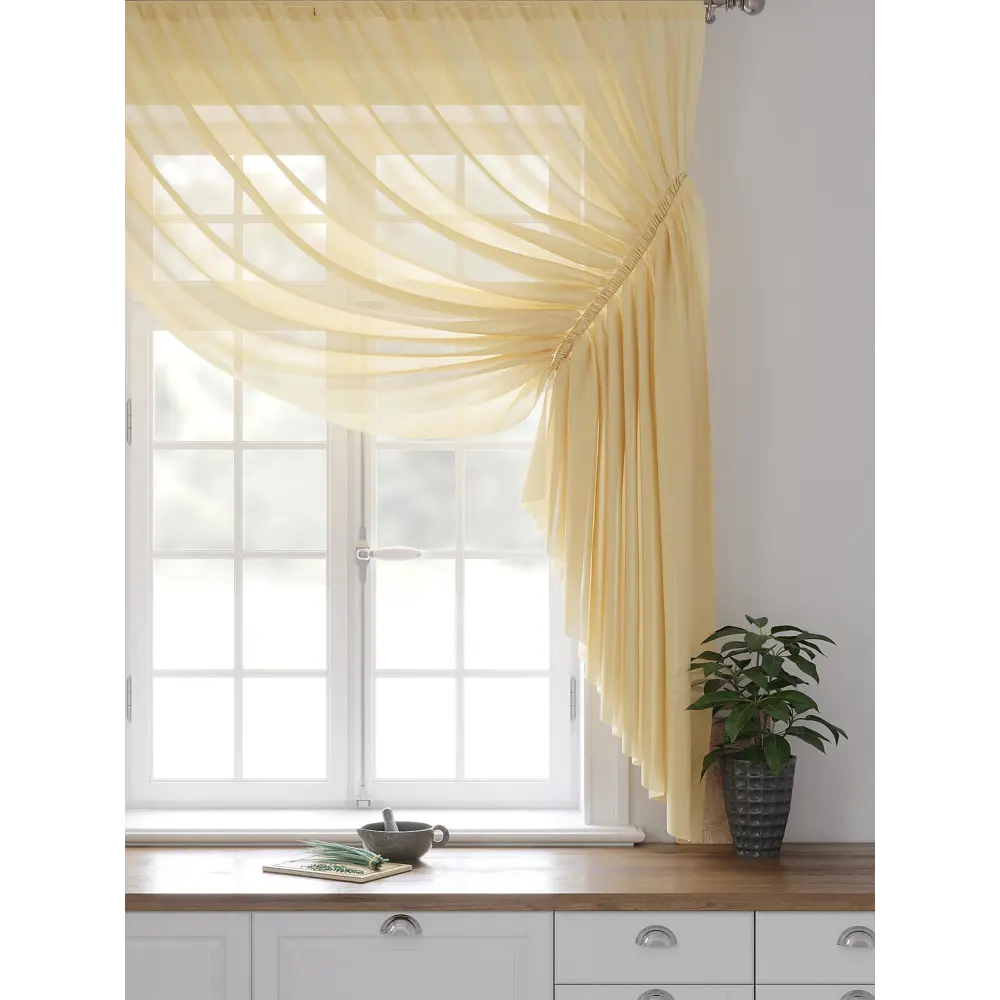 Фото 3 Тюль на шторной ленте At Home Шерин 300x180 см цвет экрю Фото 3 Тюль на шторной ленте At Home Шерин 300x180 см цвет экрю
