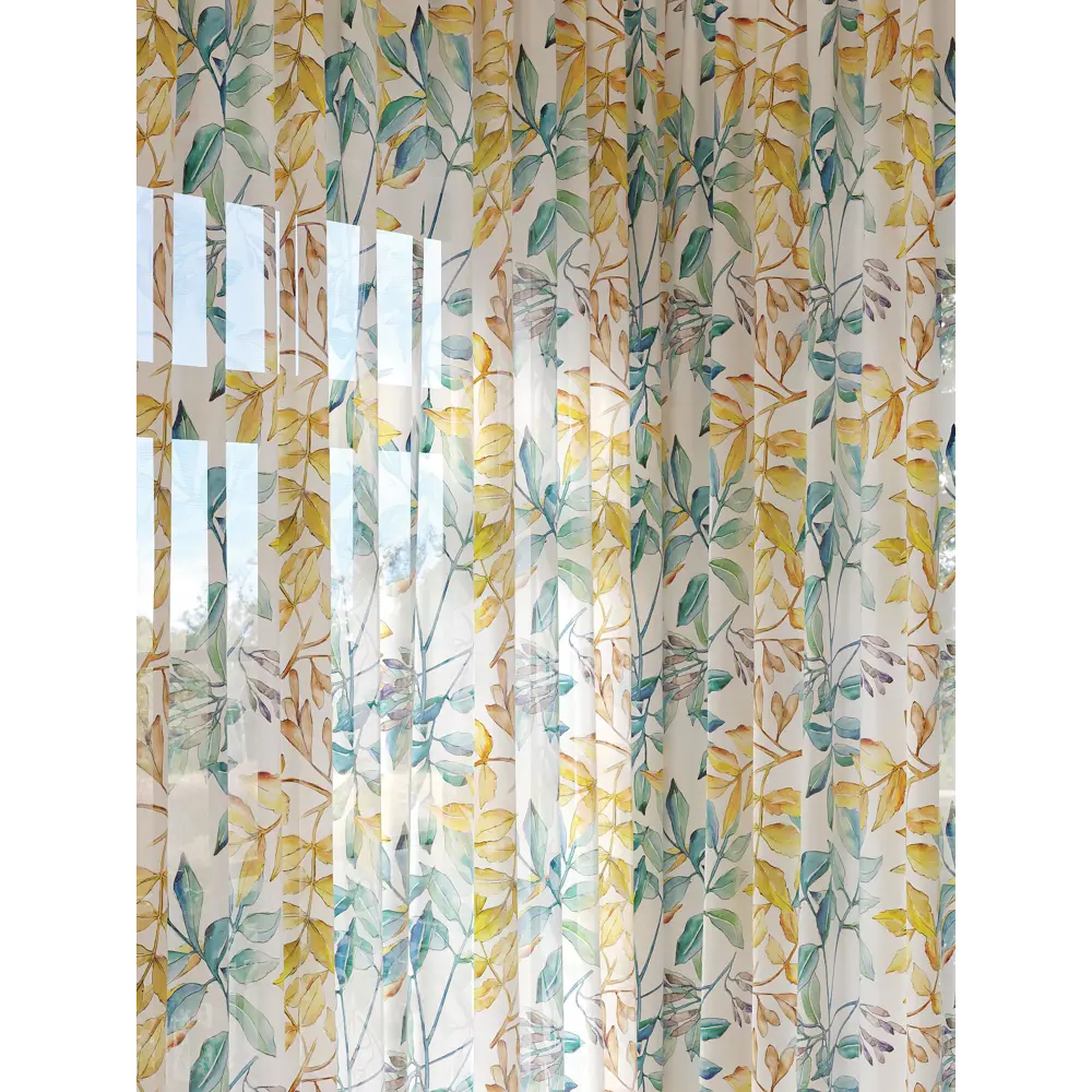 Фото 2 Тюль на шторной ленте At Home Фимиконс 150x280 см цвет бирюзовый