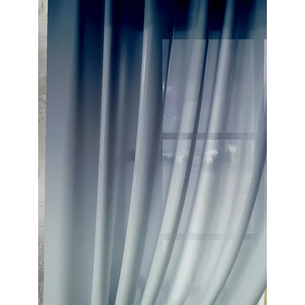 Фото 2 Тюль для кухни на шторной ленте At Home Абэгейл 150x180 см цвет синий, голубой Фото 2 Тюль для кухни на шторной ленте At Home Абэгейл 150x180 см цвет синий, голубой
