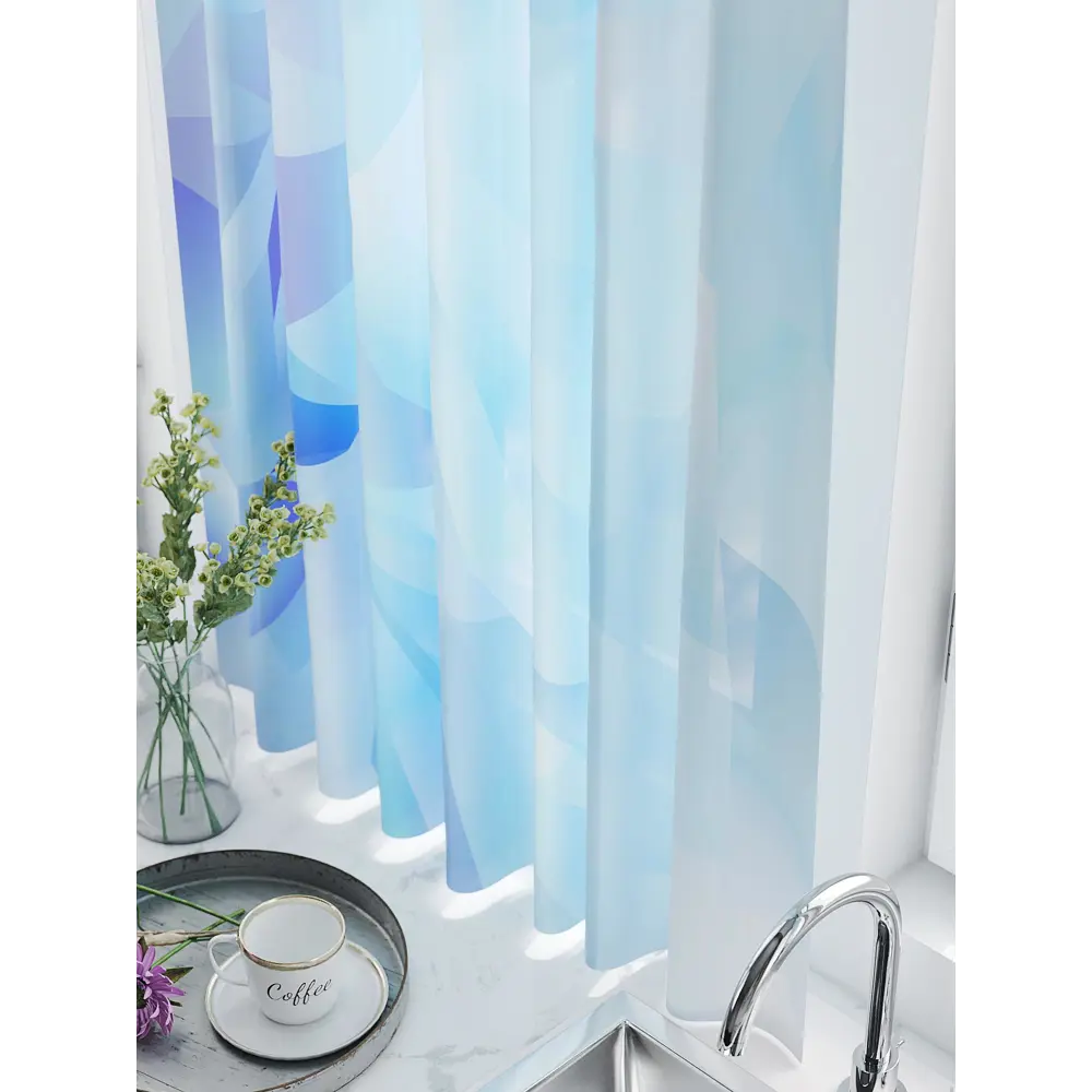 Фото 2 Тюль для кухни на шторной ленте At Home Мирантрис 150x180 см цвет белый Фото 2 Тюль для кухни на шторной ленте At Home Мирантрис 150x180 см цвет белый