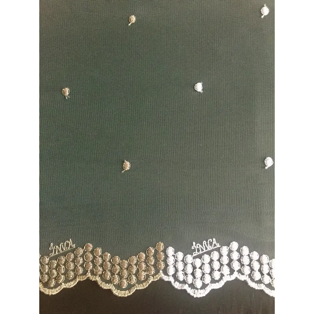 Фото 4 Тюль на шторной ленте Inva Адель 500x240 см цвет белый, золотистый Фото 4 Тюль на шторной ленте Inva Адель 500x240 см цвет белый, золотистый