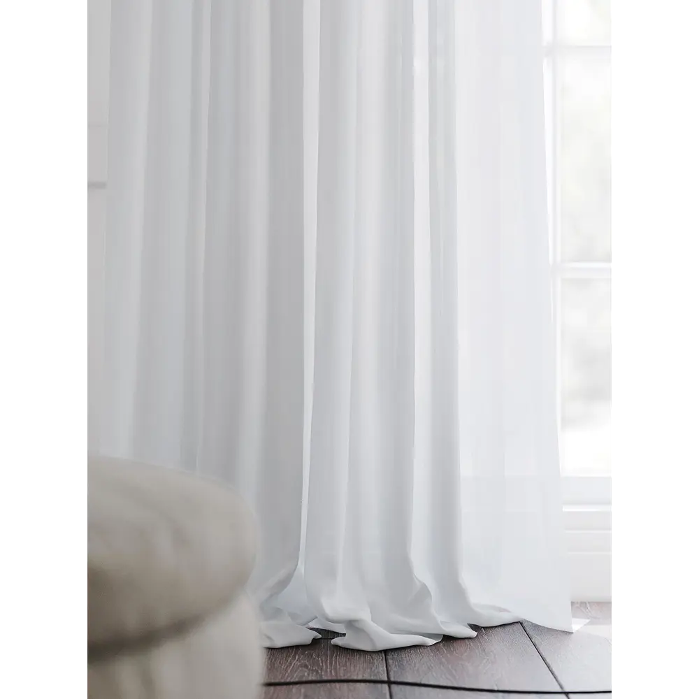 Фото 8 Тюль на шторной ленте At Home Вита 150x280 см цвет белый Фото 8 Тюль на шторной ленте At Home Вита 150x280 см цвет белый