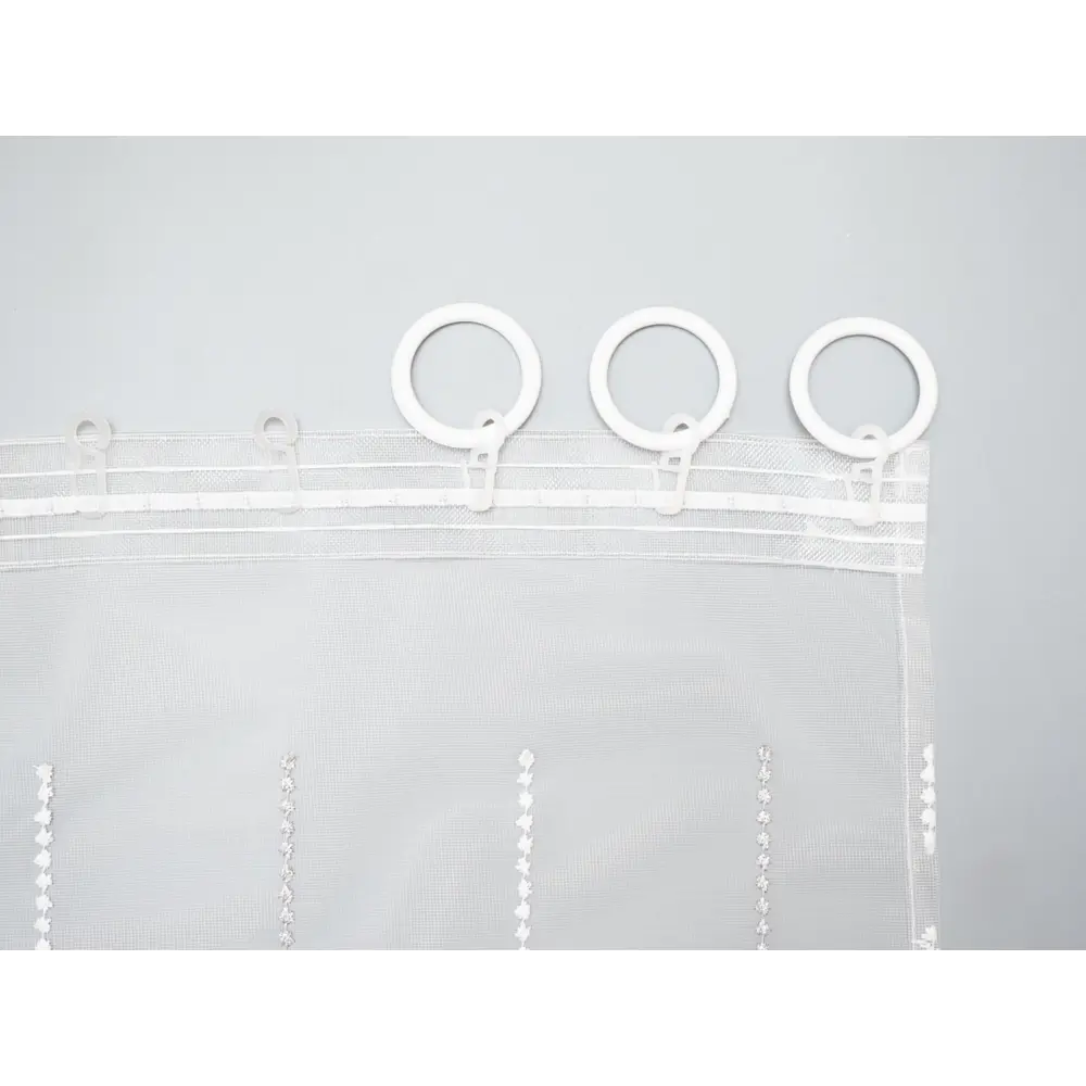 Фото 4 Тюль на шторной ленте Верона 500x240 см цвет белый/серый