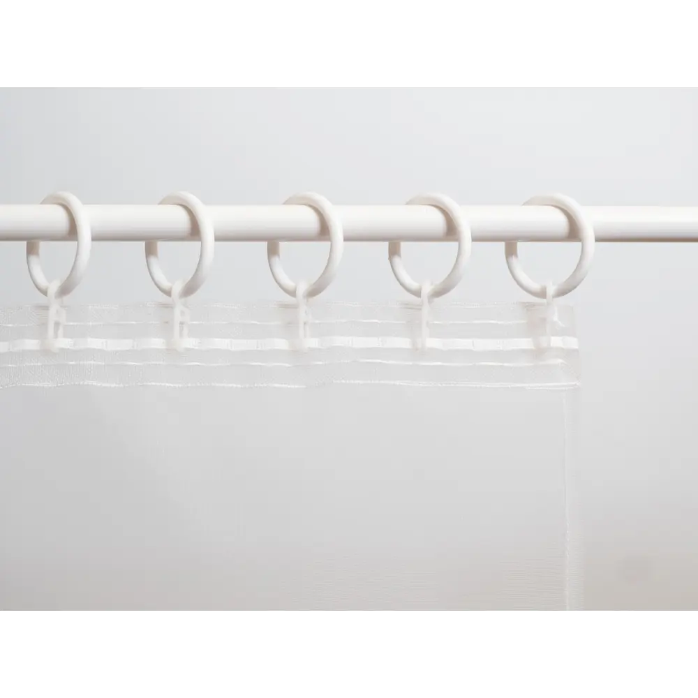 Фото 7 Тюль на шторной ленте Верона 500x240 см цвет белый/серый