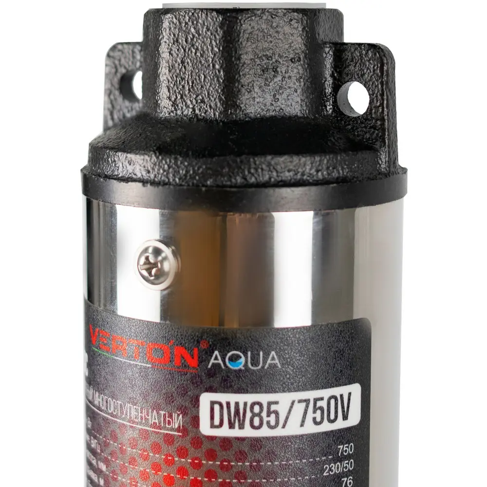 Фото 6 Насос садовый скважинный Verton DW85/750V высота подъема 85 м кабель 50 м расход 4500 л/ч Фото 6 Насос садовый скважинный Verton DW85/750V высота подъема 85 м кабель 50 м расход 4500 л/ч