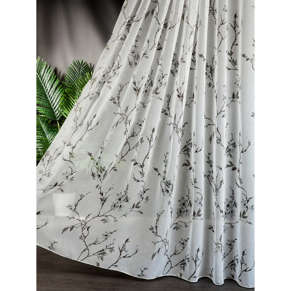Фото 6 Тюль на шторной ленте I-Linen Сакура 300x260 см цвет серый Фото 6 Тюль на шторной ленте I-Linen Сакура 300x260 см цвет серый
