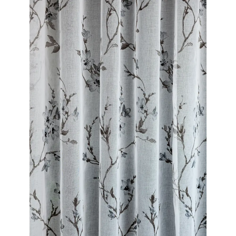 Фото 5 Тюль на шторной ленте I-Linen Сакура 300x260 см цвет серый Фото 5 Тюль на шторной ленте I-Linen Сакура 300x260 см цвет серый