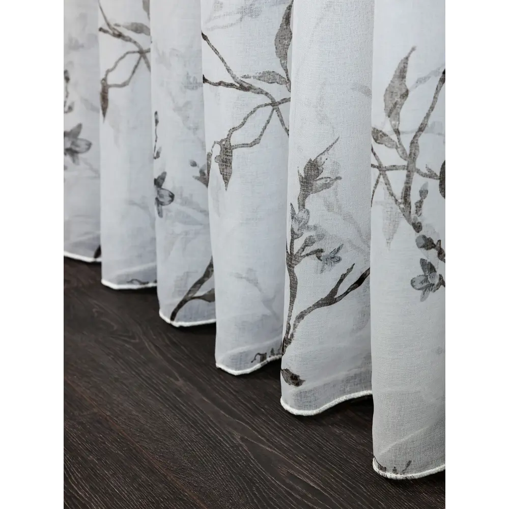 Фото 3 Тюль на шторной ленте I-Linen Сакура 300x260 см цвет серый Фото 3 Тюль на шторной ленте I-Linen Сакура 300x260 см цвет серый