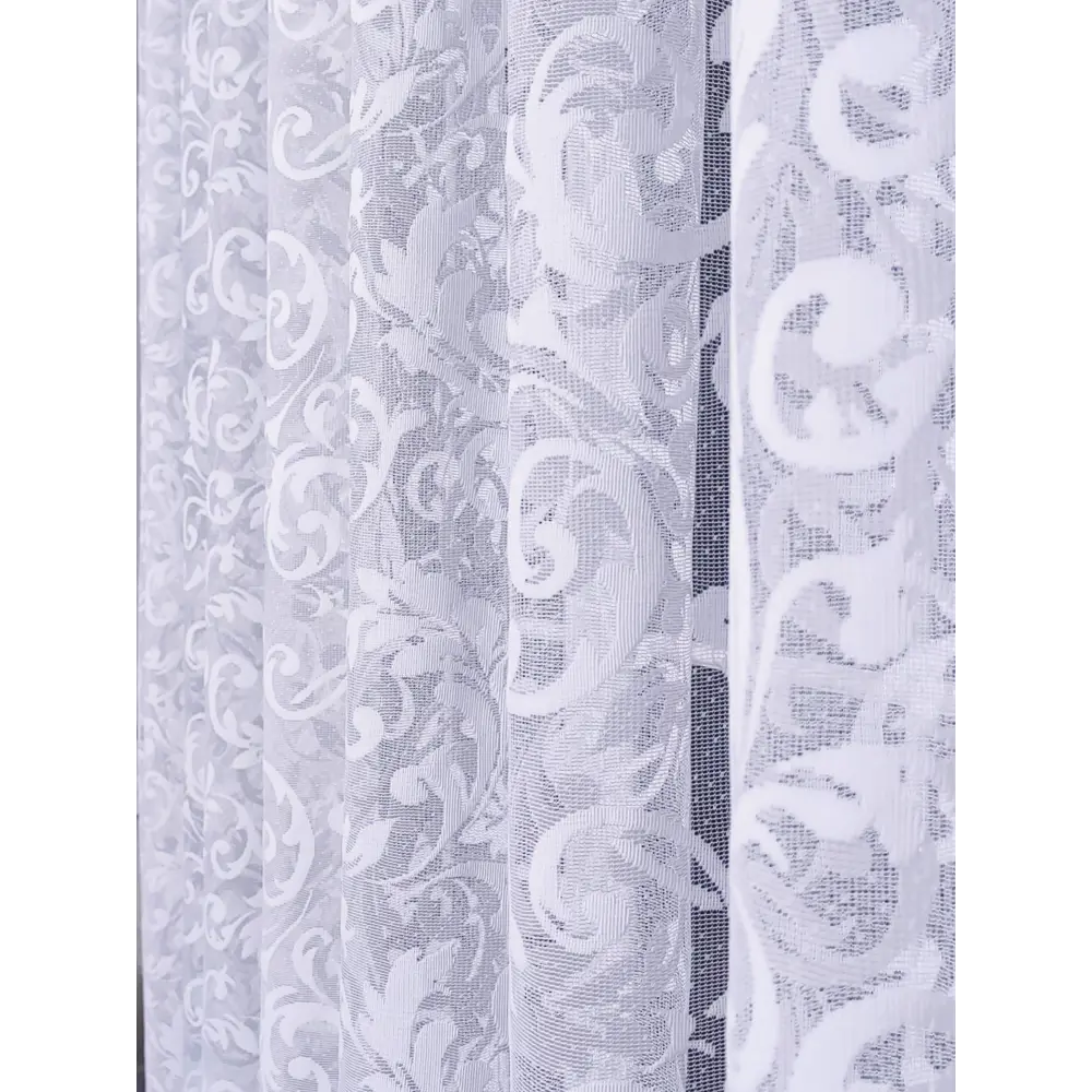 Фото 3 Тюль на шторной ленте I-Linen Жаккард с узором 500x250 см цвет белый Фото 3 Тюль на шторной ленте I-Linen Жаккард с узором 500x250 см цвет белый