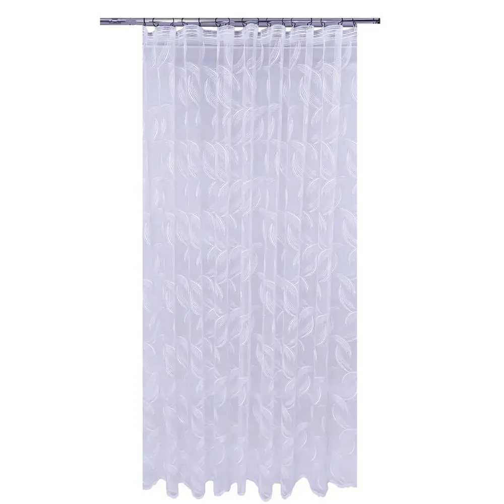 Фото Тюль на шторной ленте I-Linen Крылья 300x250 см цвет белый Фото Тюль на шторной ленте I-Linen Крылья 300x250 см цвет белый