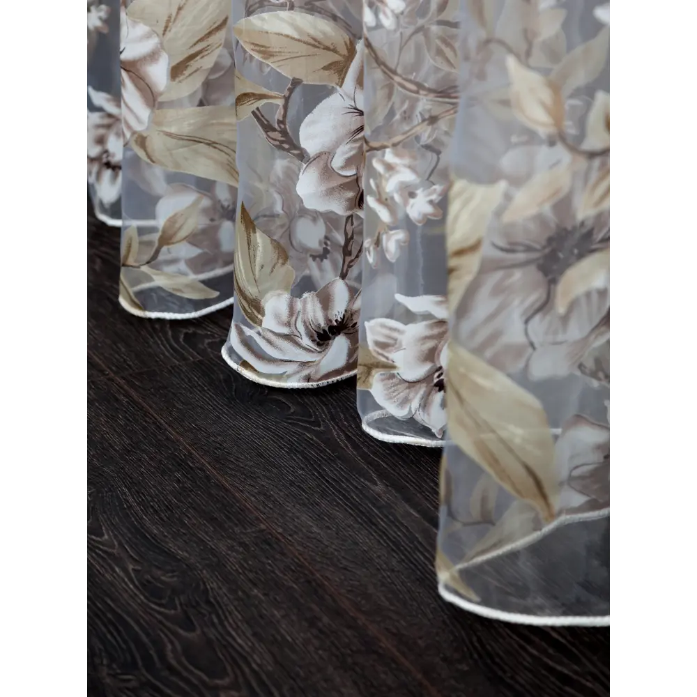 Фото 5 Тюль на шторной ленте I-Linen Органза Цветы 300x260 см цвет бежевый Фото 5 Тюль на шторной ленте I-Linen Органза Цветы 300x260 см цвет бежевый