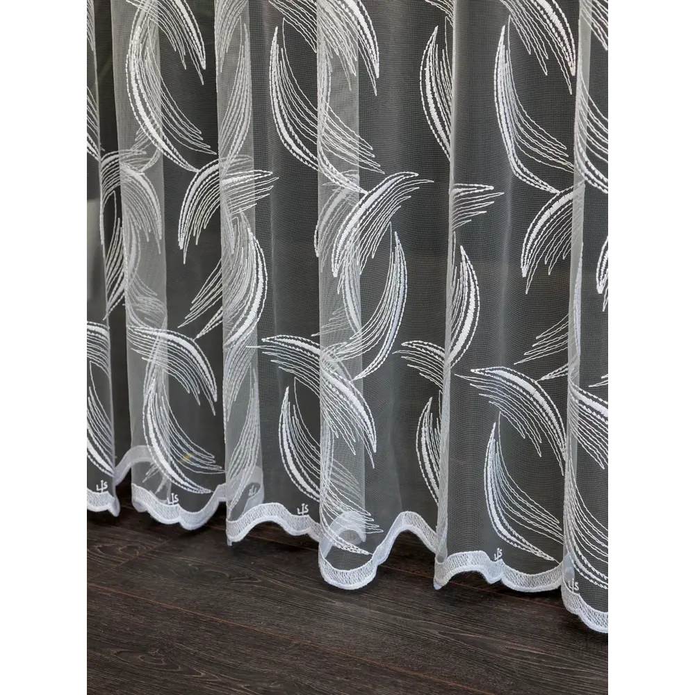 Фото 4 Тюль на шторной ленте I-Linen Крылья 300x250 см цвет белый Фото 4 Тюль на шторной ленте I-Linen Крылья 300x250 см цвет белый