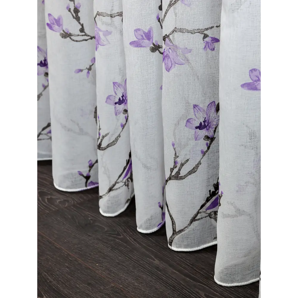 Фото 3 Тюль на шторной ленте I-Linen Сакура 300x260 см цвет фиолетовый Фото 3 Тюль на шторной ленте I-Linen Сакура 300x260 см цвет фиолетовый