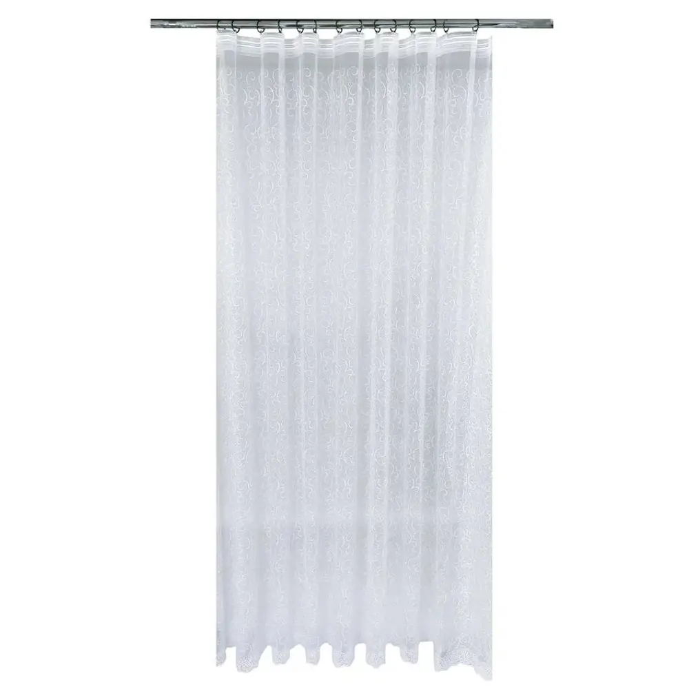 Фото Тюль на шторной ленте I-Linen Ришелье 500x250 см цвет белый Фото Тюль на шторной ленте I-Linen Ришелье 500x250 см цвет белый