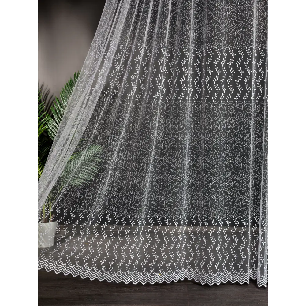 Фото 5 Тюль на шторной ленте I-Linen Мимоза 500x250 см цвет белый Фото 5 Тюль на шторной ленте I-Linen Мимоза 500x250 см цвет белый