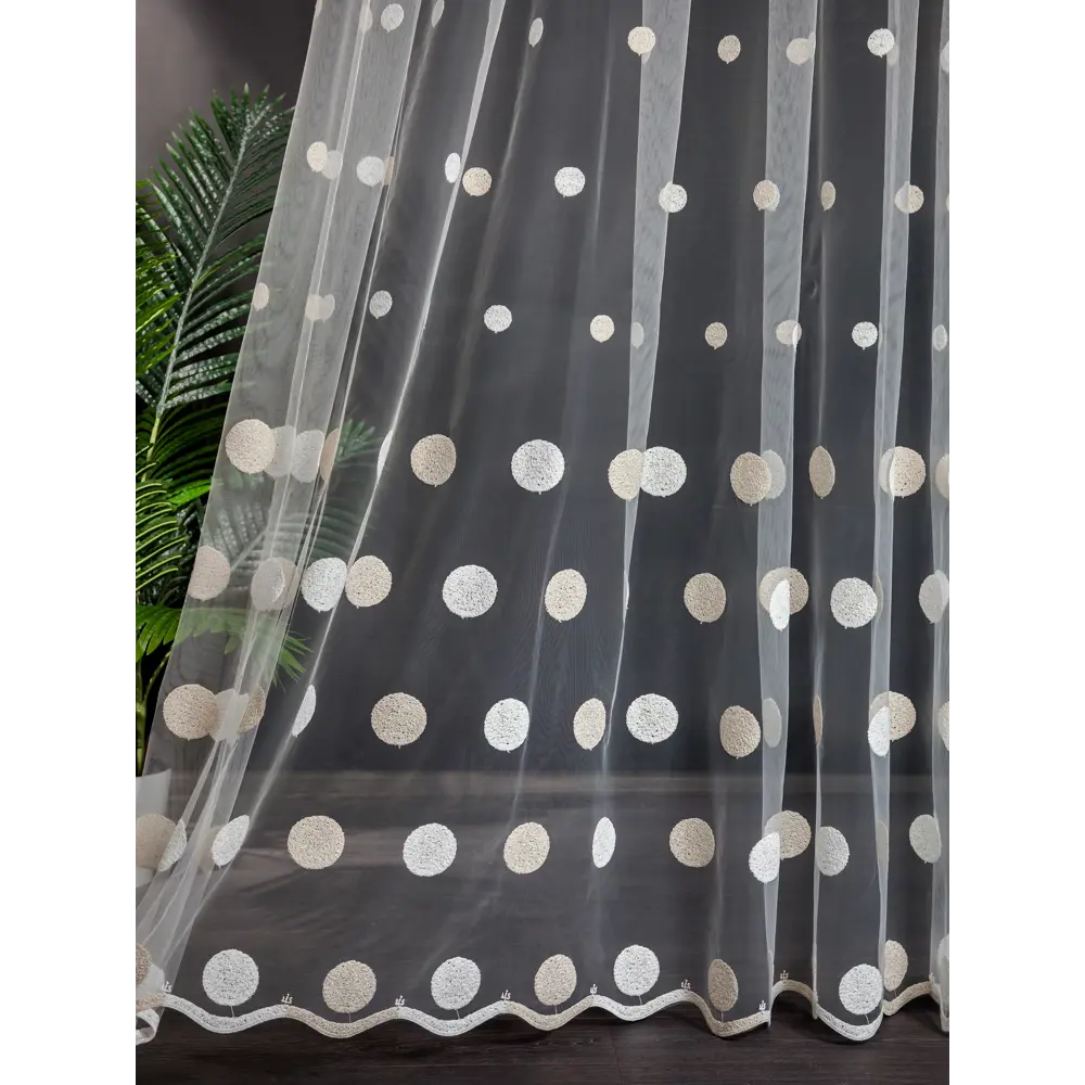 Фото 5 Тюль на шторной ленте I-Linen Шарики 300x250 см цвет желтый Фото 5 Тюль на шторной ленте I-Linen Шарики 300x250 см цвет желтый