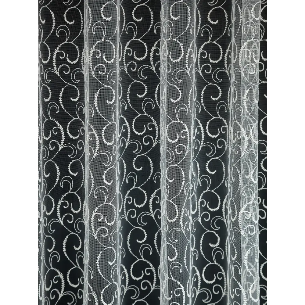 Фото 7 Тюль на шторной ленте I-Linen Ришелье 400x250 см цвет айвори Фото 7 Тюль на шторной ленте I-Linen Ришелье 400x250 см цвет айвори