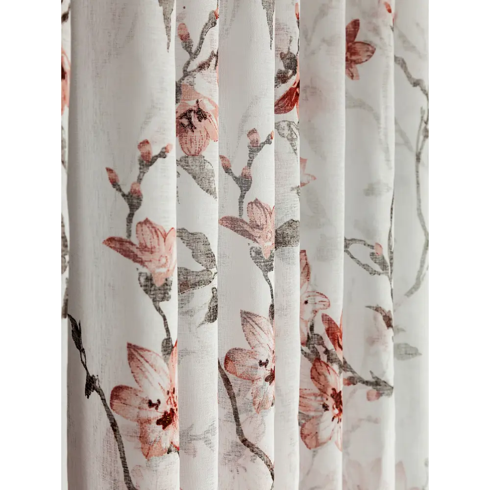 Фото 3 Тюль на шторной ленте I-Linen Сакура 300x260 см цвет гранатовый Фото 3 Тюль на шторной ленте I-Linen Сакура 300x260 см цвет гранатовый
