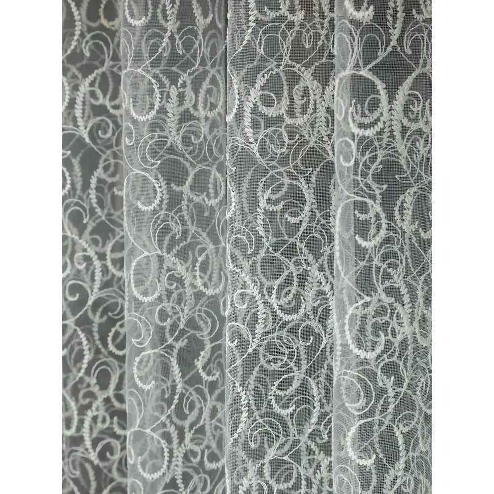Фото 6 Тюль на шторной ленте I-Linen Ришелье 400x250 см цвет айвори Фото 6 Тюль на шторной ленте I-Linen Ришелье 400x250 см цвет айвори