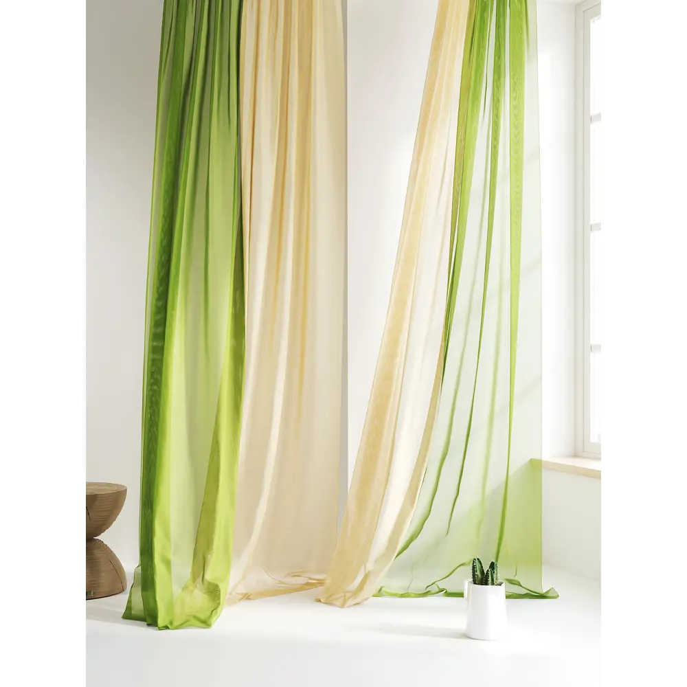 Фото 6 Тюль на шторной ленте At Home Хлои 200x260 см цвет бежево-салатовый Фото 6 Тюль на шторной ленте At Home Хлои 200x260 см цвет бежево-салатовый