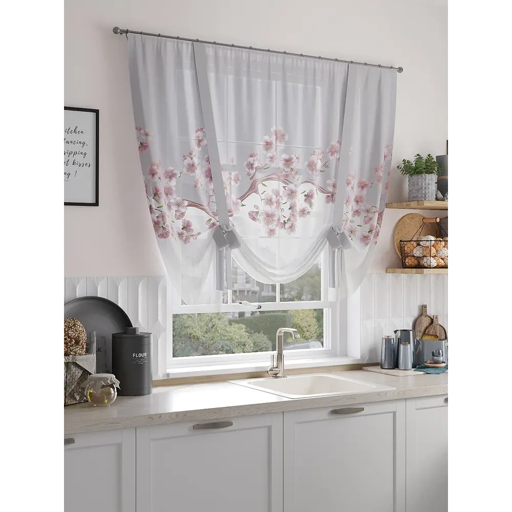 Фото Тюль на шторной ленте At Home Менкриат 150x150 см цвет светло-серый Фото Тюль на шторной ленте At Home Менкриат 150x150 см цвет светло-серый