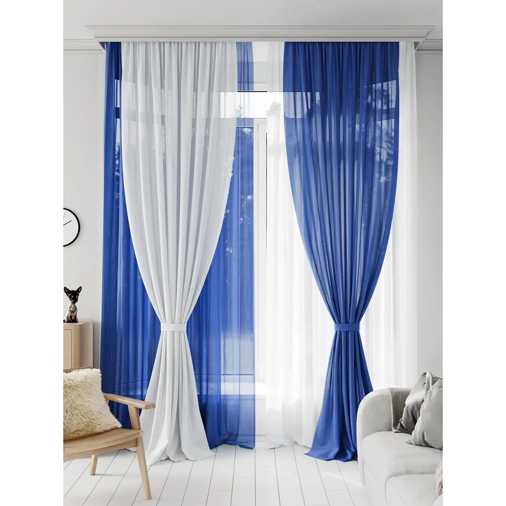 Фото 2 Тюль на шторной ленте At Home Аруфина-10 300x300 см цвет белый Фото 2 Тюль на шторной ленте At Home Аруфина-10 300x300 см цвет белый