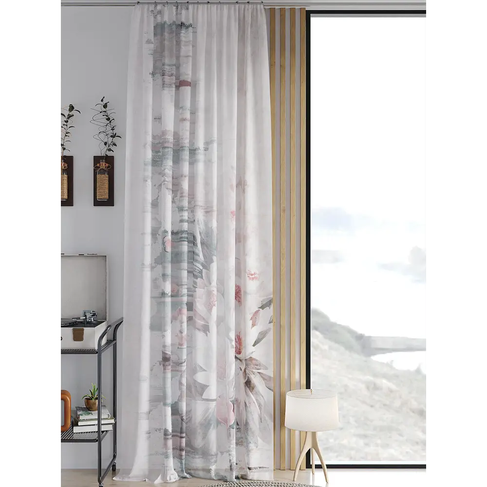 Фото Тюль на шторной ленте At Home Литонсис 150x260 см цвет белый Фото Тюль на шторной ленте At Home Литонсис 150x260 см цвет белый