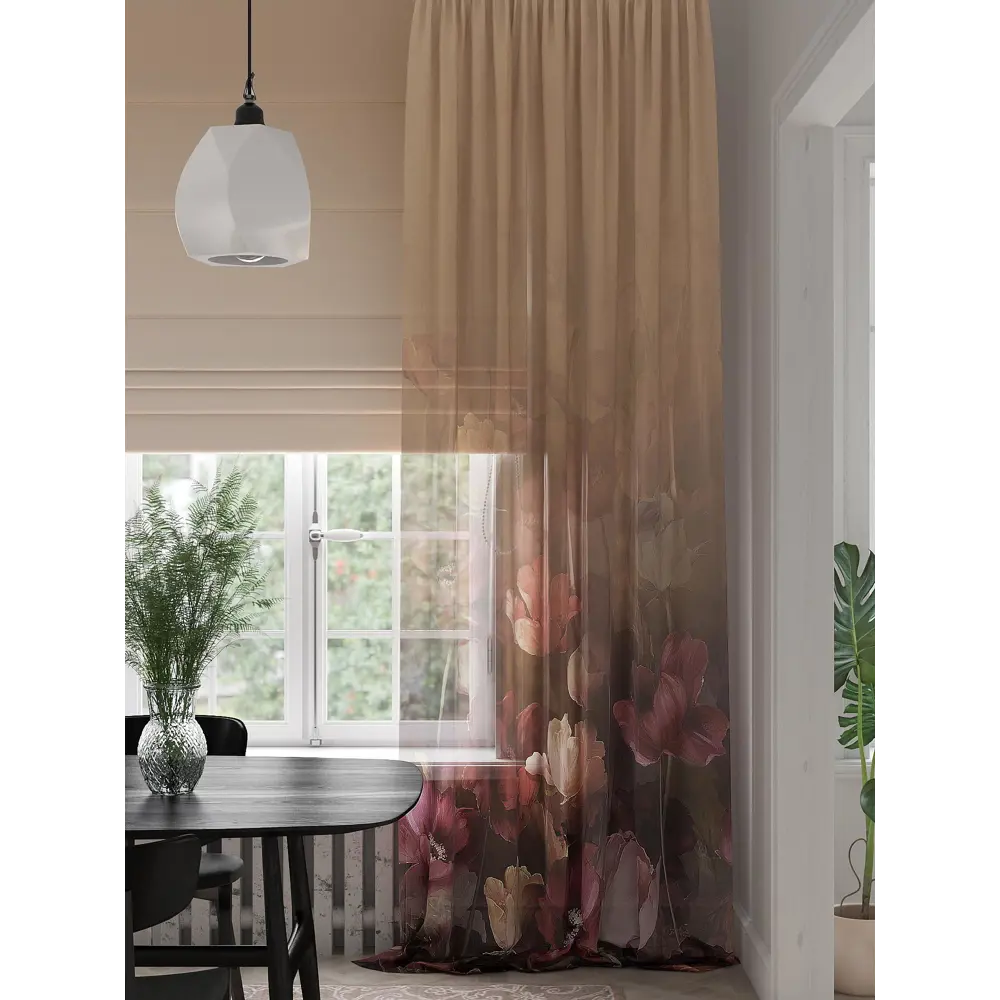 Фото 4 Тюль на шторной ленте At Home Хелтиронс 150x280 см цвет коричневый Фото 4 Тюль на шторной ленте At Home Хелтиронс 150x280 см цвет коричневый