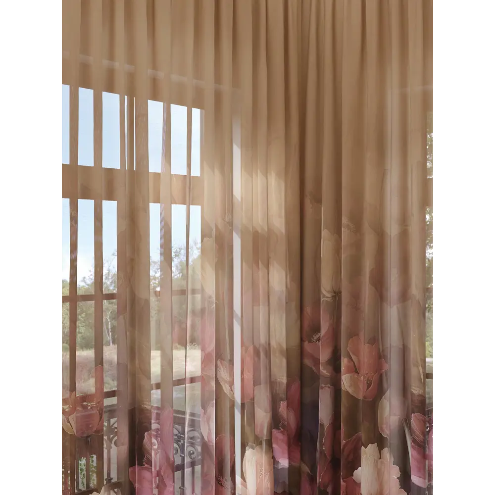 Фото 2 Тюль на шторной ленте At Home Хелтиронс 150x280 см цвет коричневый Фото 2 Тюль на шторной ленте At Home Хелтиронс 150x280 см цвет коричневый