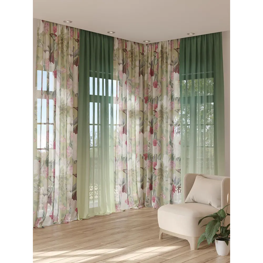 Фото 3 Тюль на шторной ленте At Home Хенмирол 150x280 см цвет белый Фото 3 Тюль на шторной ленте At Home Хенмирол 150x280 см цвет белый