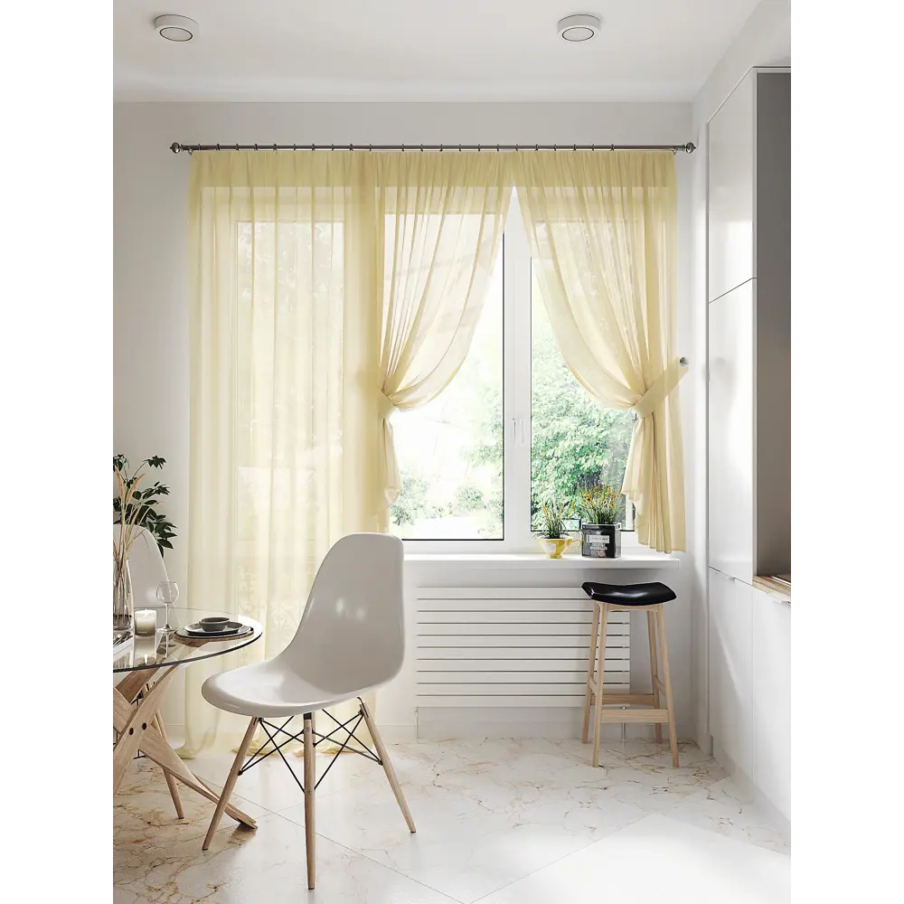 Фото 4 Тюль на шторной ленте At Home Лурано 150x260 см цвет экрю Фото 4 Тюль на шторной ленте At Home Лурано 150x260 см цвет экрю