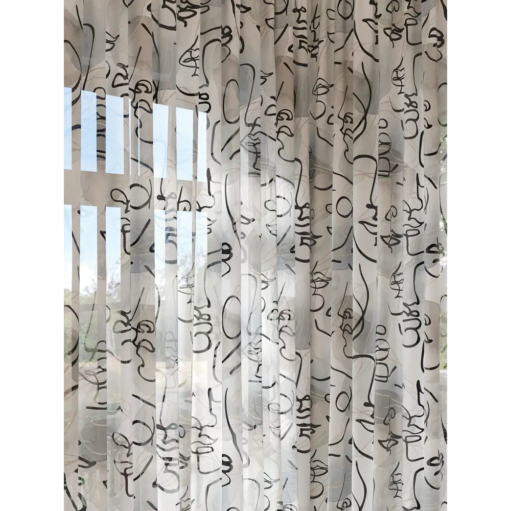 Фото 2 Тюль на шторной ленте At Home Элонксит 150x280 см цвет бежевый Фото 2 Тюль на шторной ленте At Home Элонксит 150x280 см цвет бежевый