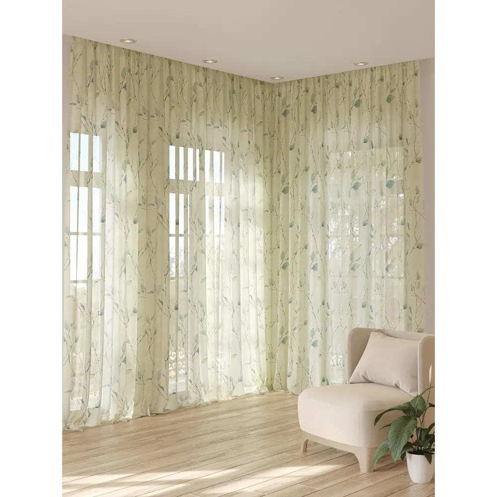 Фото 3 Тюль на шторной ленте At Home Шонмирс 150x280 см цвет бежевый Фото 3 Тюль на шторной ленте At Home Шонмирс 150x280 см цвет бежевый