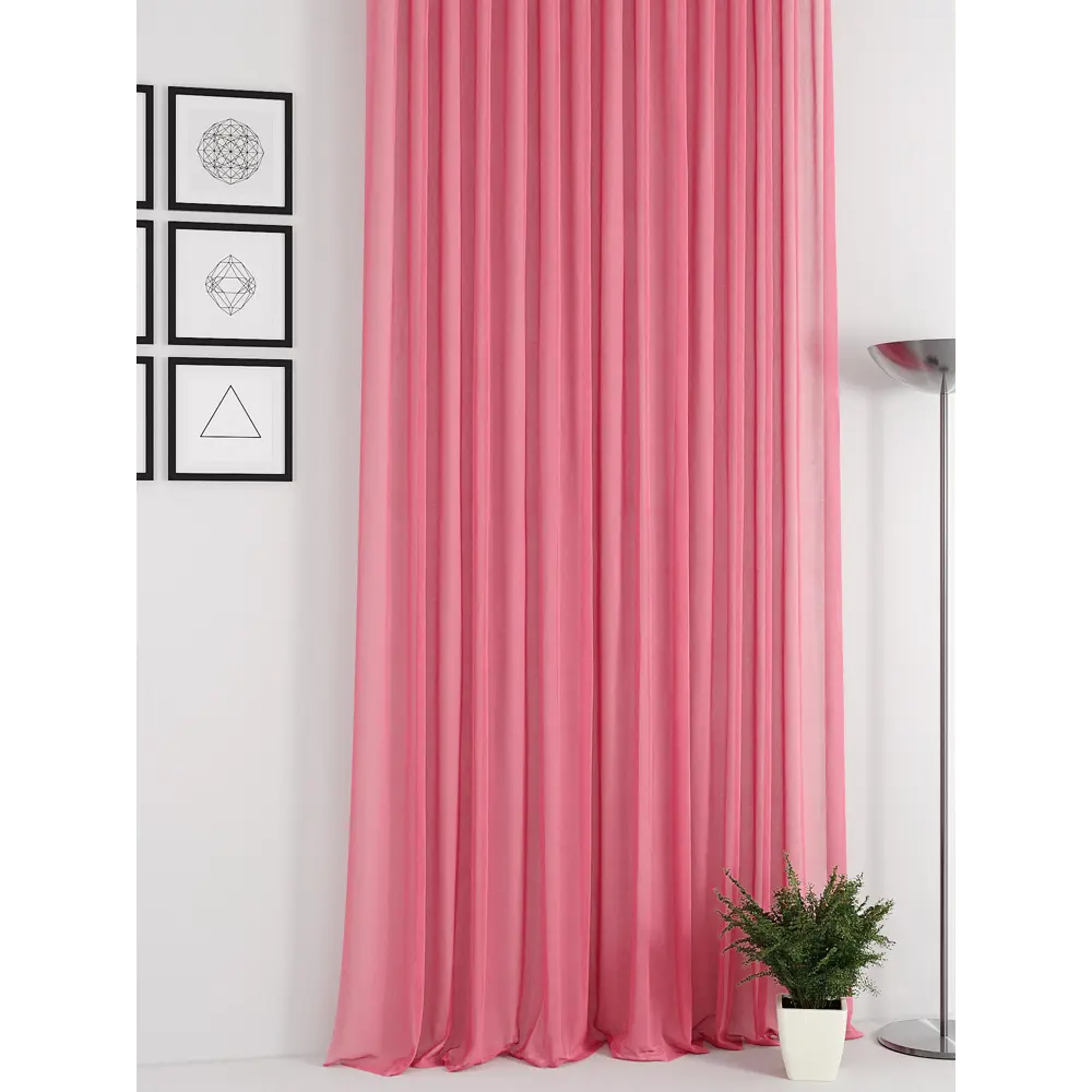 Фото 2 Тюль на шторной ленте At Home Дориди 300x340 см цвет брусника Фото 2 Тюль на шторной ленте At Home Дориди 300x340 см цвет брусника