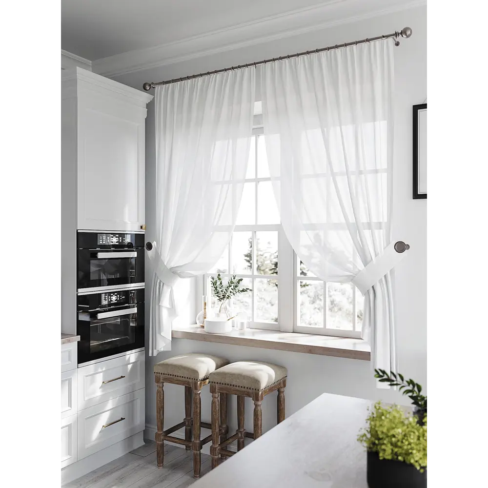 Фото 3 Тюль на шторной ленте At Home Рилка-К 150x170 см цвет белый Фото 3 Тюль на шторной ленте At Home Рилка-К 150x170 см цвет белый