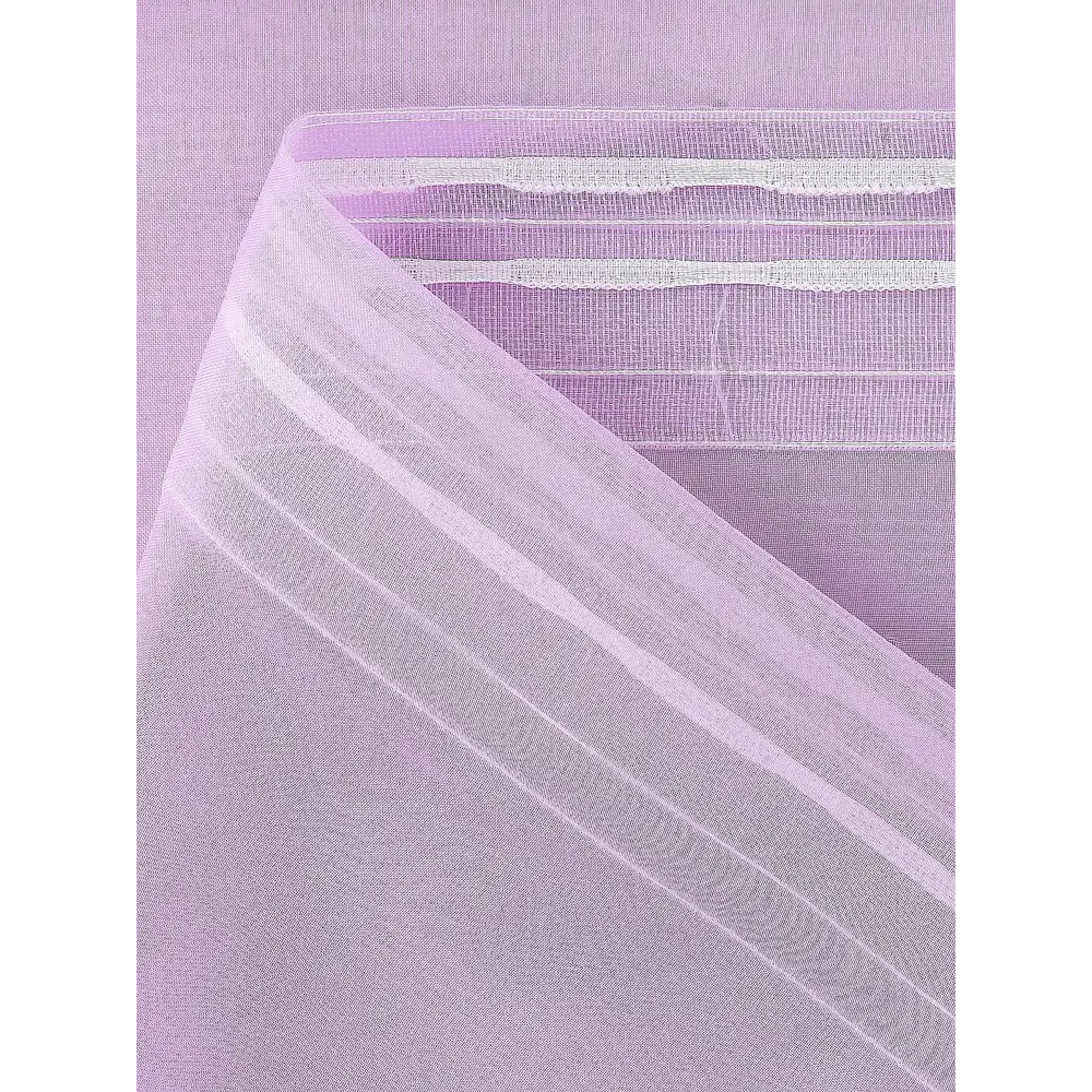 Фото 8 Тюль на шторной ленте At Home Алфея 140x180 см цвет серо-сиреневый