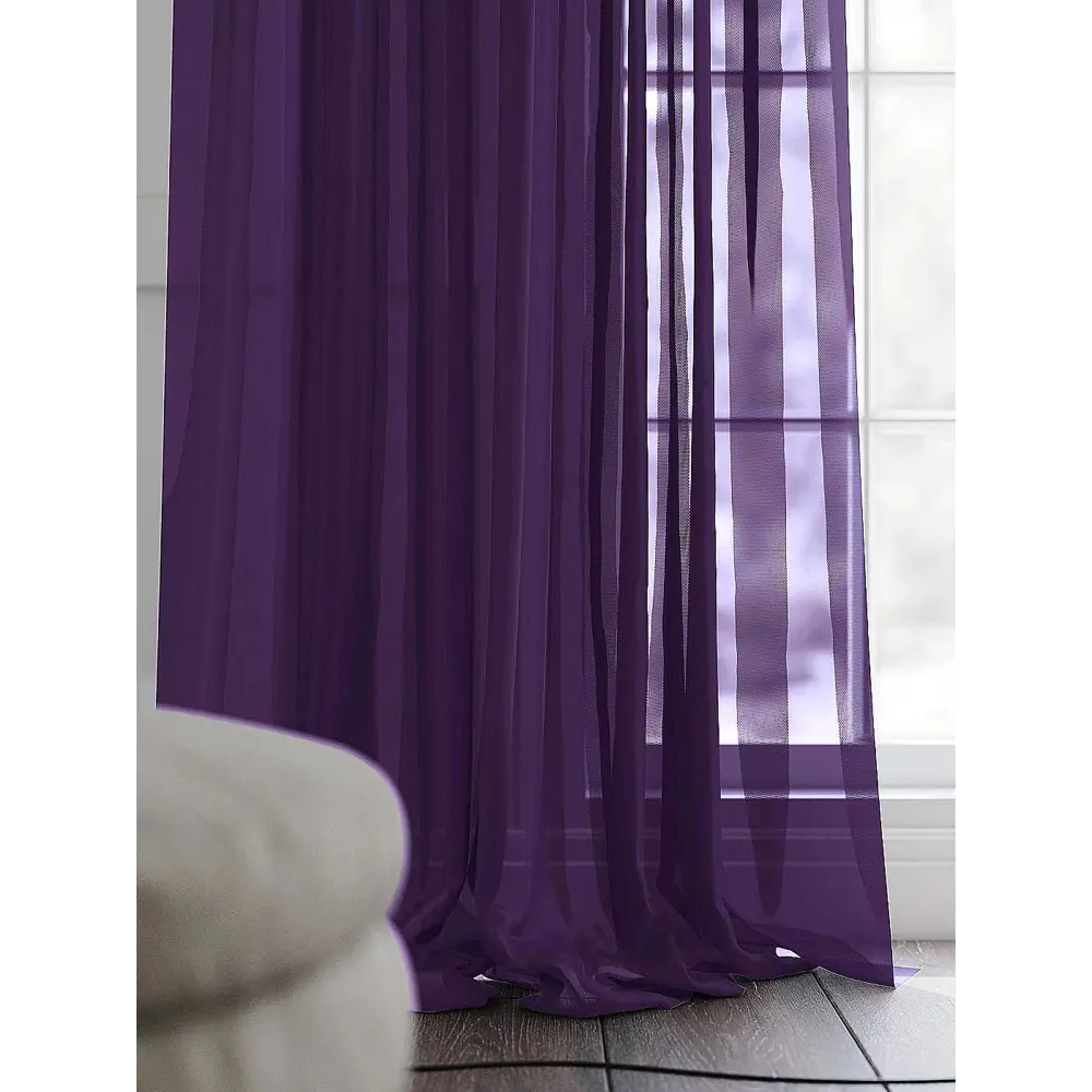 Фото 6 Тюль на шторной ленте At Home Сиприон 150x290 см цвет фиолетовый Фото 6 Тюль на шторной ленте At Home Сиприон 150x290 см цвет фиолетовый