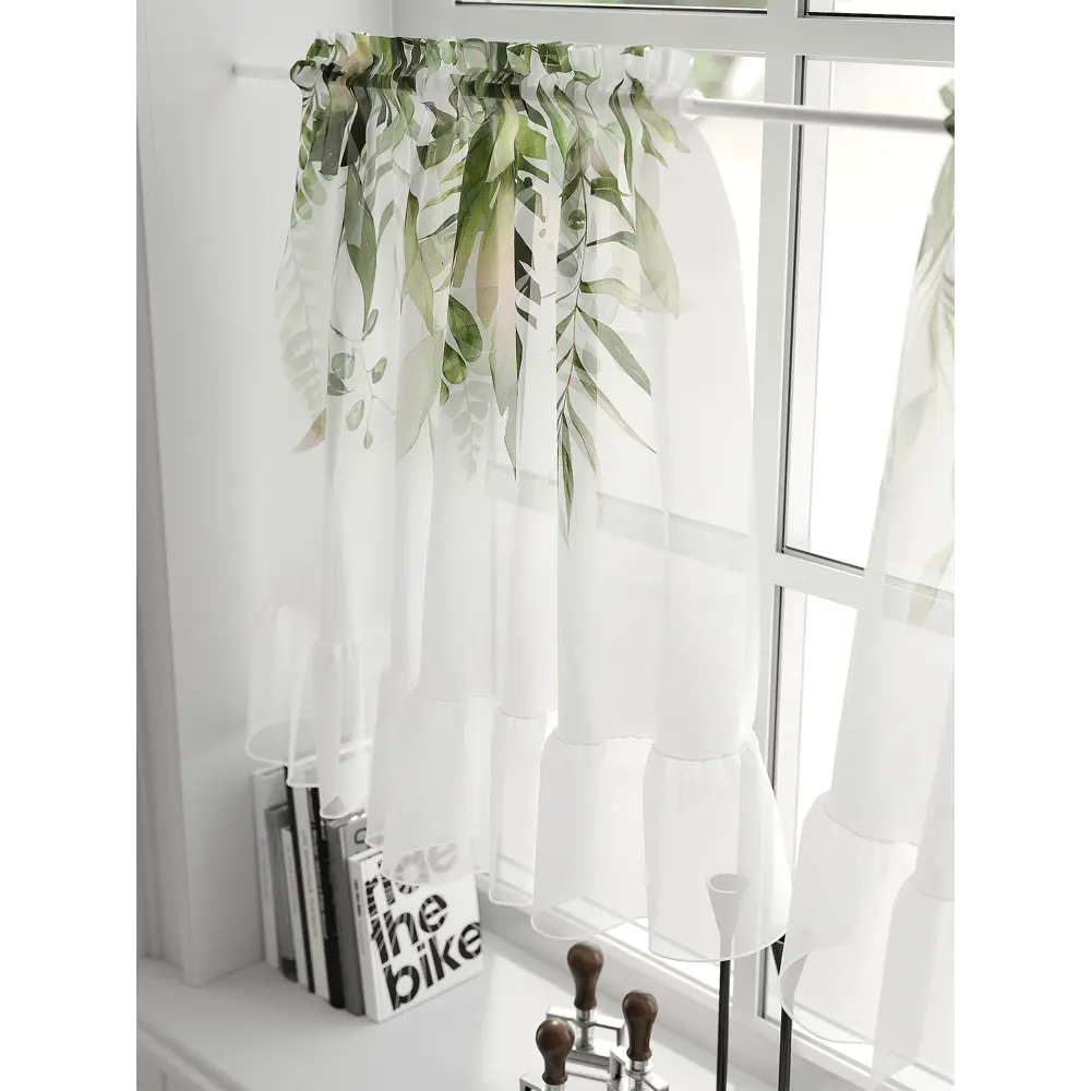 Фото 3 Тюль на кулиске AT Home Мирвантс 100x60 см цвет бежевый, белый, зеленый Фото 3 Тюль на кулиске AT Home Мирвантс 100x60 см цвет бежевый, белый, зеленый