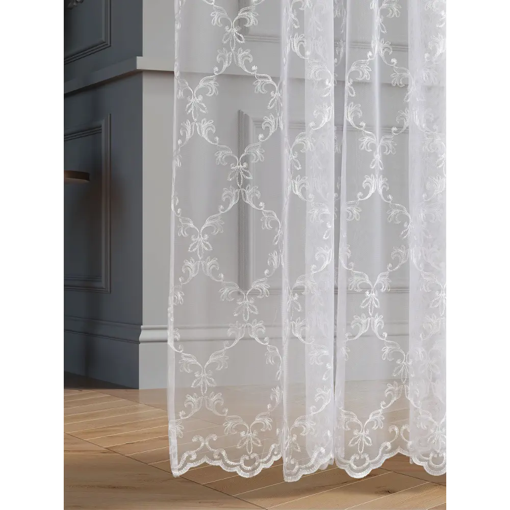 Фото 2 Тюль на шторной ленте At Home Алаф-51 150x280 см цвет белый Фото 2 Тюль на шторной ленте At Home Алаф-51 150x280 см цвет белый