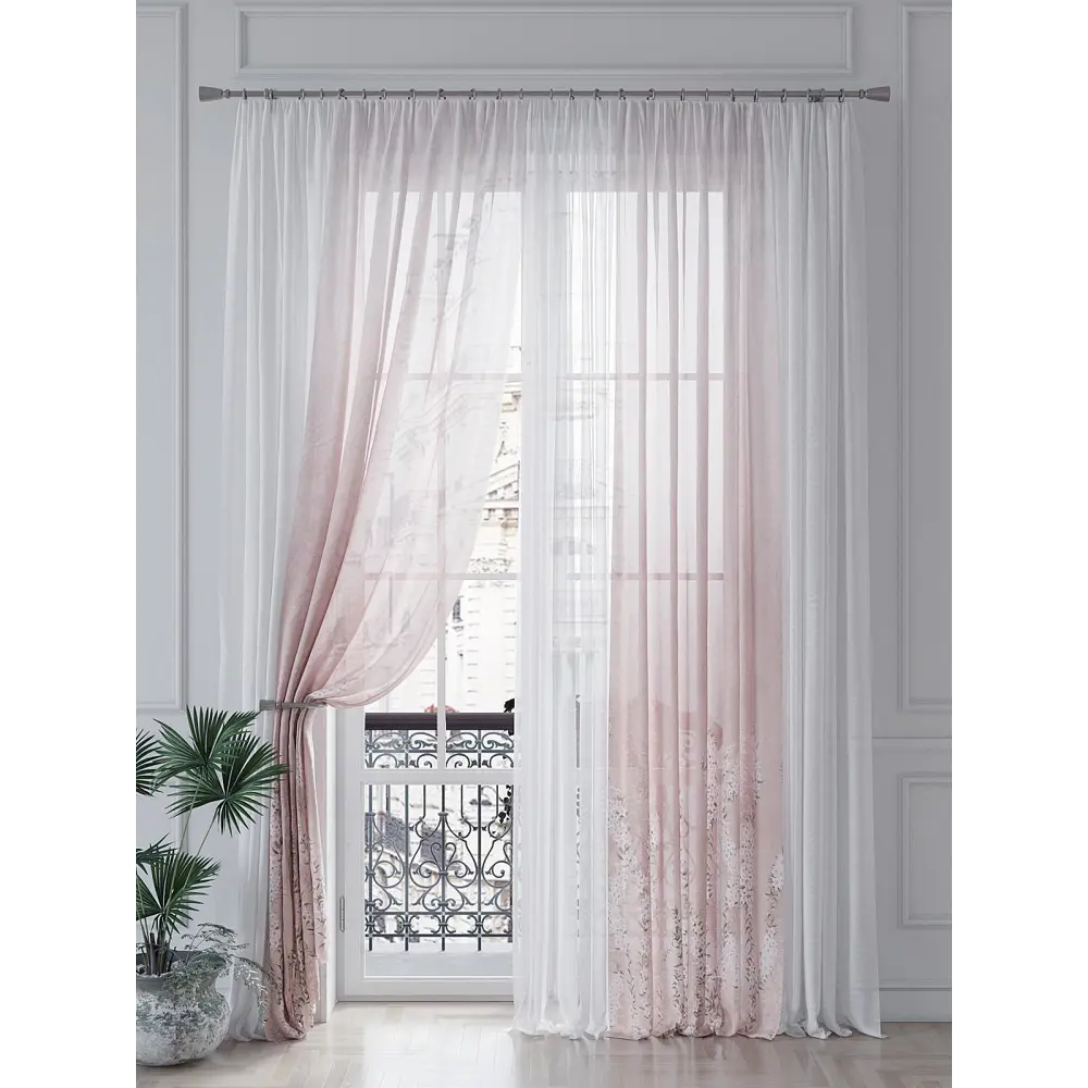 Фото 4 Тюль на шторной ленте Helga Киманрис 150x260 см цвет белый Фото 4 Тюль на шторной ленте Helga Киманрис 150x260 см цвет белый