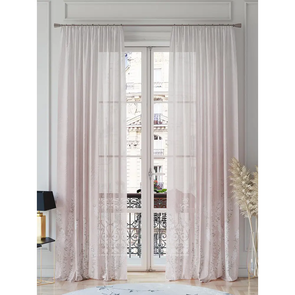 Фото 2 Тюль на шторной ленте Helga Киманрис 150x260 см цвет белый Фото 2 Тюль на шторной ленте Helga Киманрис 150x260 см цвет белый