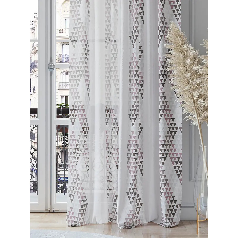 Фото 3 Тюль на шторной ленте Helga Риноркирс 150x260 см цвет белый