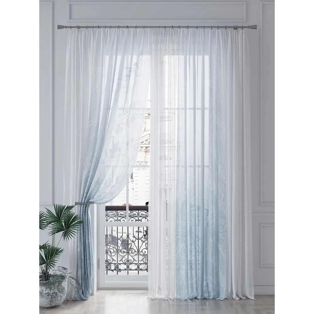 Фото 4 Тюль на шторной ленте Helga Синвенс 150x260 см цвет белый Фото 4 Тюль на шторной ленте Helga Синвенс 150x260 см цвет белый