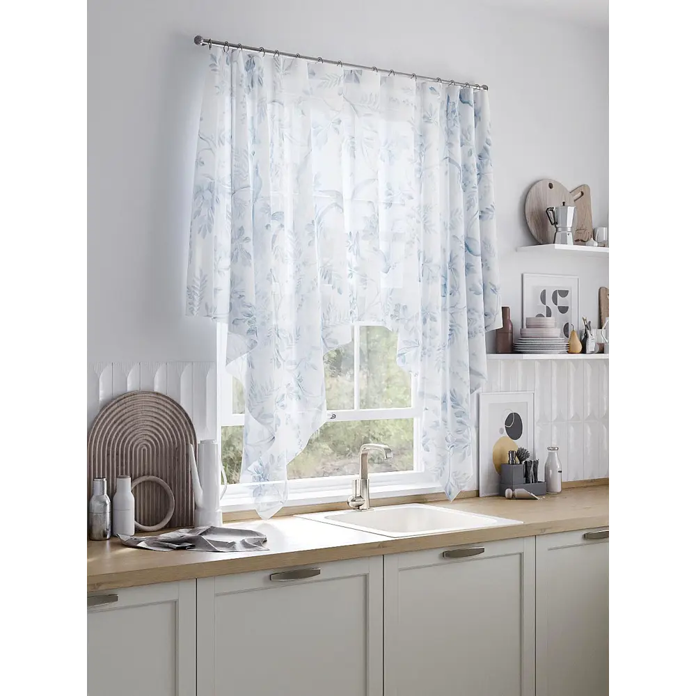 Фото Тюль на шторной ленте Helga Лормонс HL-534370 200x145 см цвет белый Фото Тюль на шторной ленте Helga Лормонс HL-534370 200x145 см цвет белый