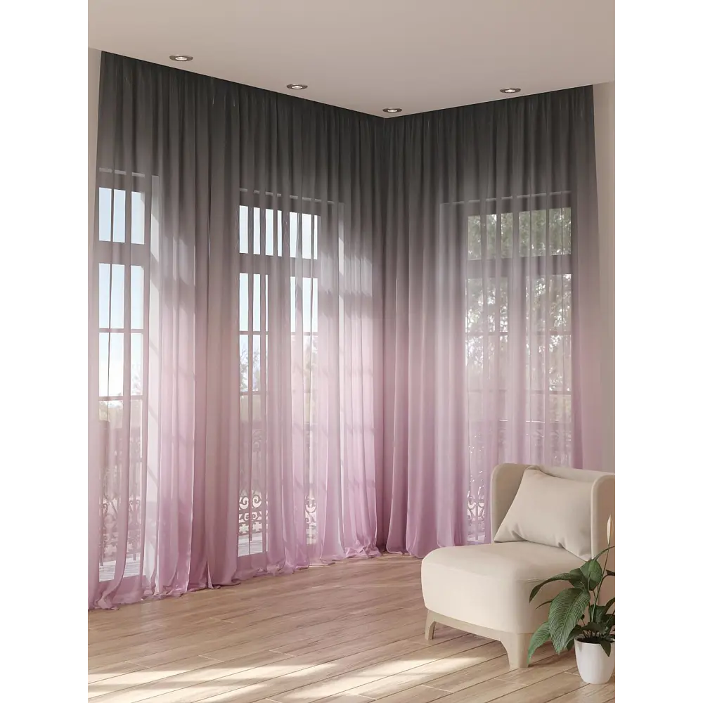 Фото 3 Тюль на шторной ленте Helga Рамиронт 150x280 см цвет розовый Фото 3 Тюль на шторной ленте Helga Рамиронт 150x280 см цвет розовый