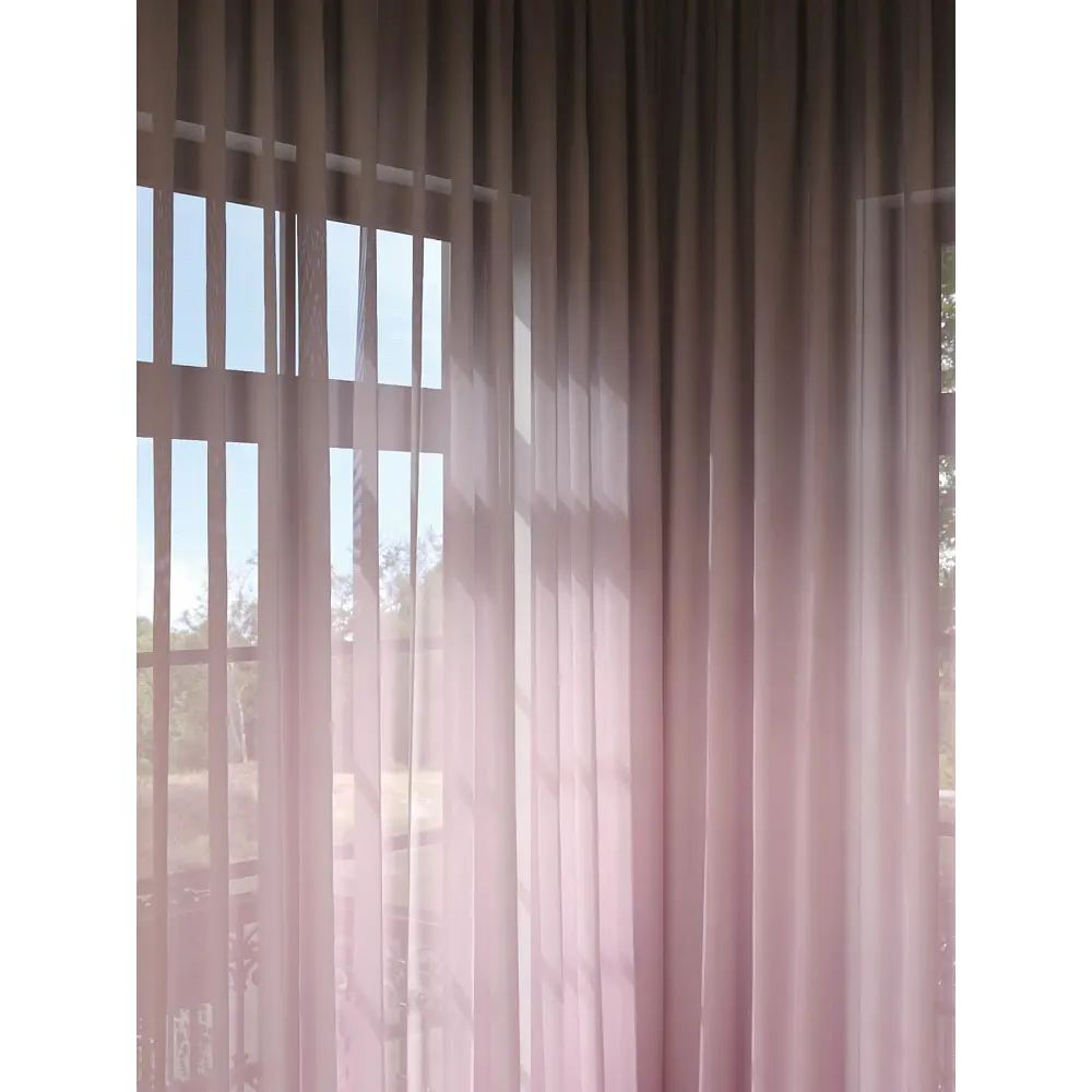 Фото 2 Тюль на шторной ленте Helga Рамиронт 150x280 см цвет розовый Фото 2 Тюль на шторной ленте Helga Рамиронт 150x280 см цвет розовый