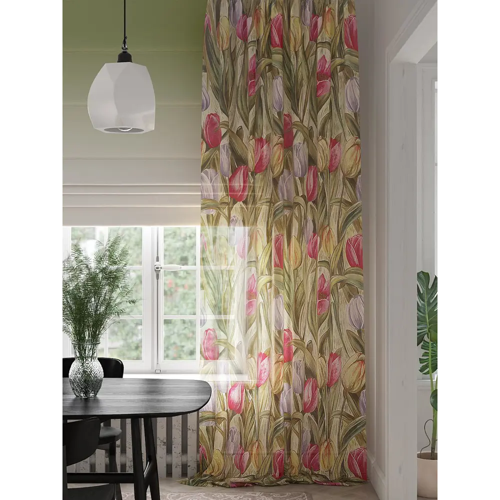 Фото 4 Тюль на шторной ленте Helga Тенлипас 150x280 см цвет бежевый